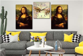 Kunst Thematisches 2-teiliges bedrucktes Glas und Uhrenset