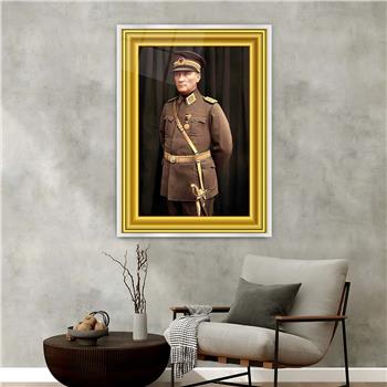 Tableau en verre  à thème national avec cadre en aluminium 107