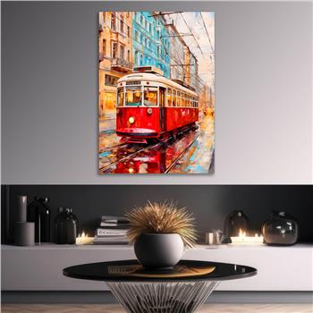 Dikey Sanat Temalı Cam Tablo 531