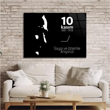 Yatay VatanTemalı Cam Tablo 109