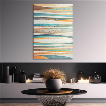 Dikey Sanat Temalı Cam Tablo 499