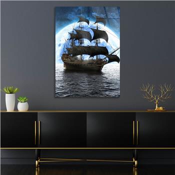 Dikey Sanat Temalı Cam Tablo 335