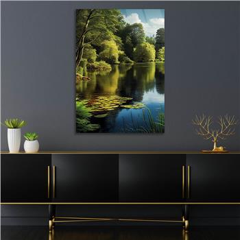 Dikey Doğa Temalı Cam Tablo 262