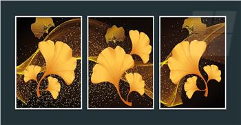 Alüminyum Çerçeveli Sanat Temalı 3lü Set MDF Tablo 0059