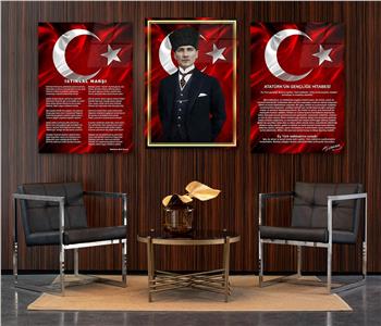  3lü Set VatanTemalı Cam Tablo 21