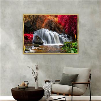 Aluminium Omlijste Natuur Thema Geharde Glasschilderij 027