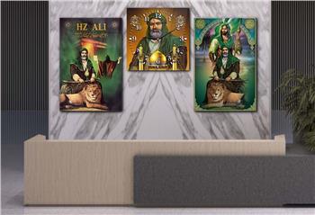 Ensemble de Tableaux et d’horloge 2 pièce sur le thème religieux