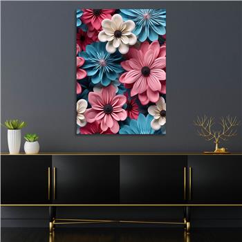 Dikey Sanat Temalı Cam Tablo 365