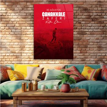 Dikey VatanTemalı Cam Tablo 154