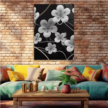 Dikey Sanat Temalı Cam Tablo 440