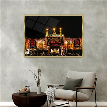 لوحة زجاجية ديني مع اطار ألمنيوم