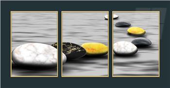 Alüminyum Çerçeveli Sanat Temalı 3lü Set MDF Tablo 0067