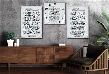 Ensemble de Tableaux et d’horloge 2 pièce sur le thème religieux