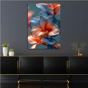 Dikey Sanat Temalı Cam Tablo 585