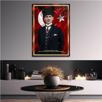 Dikey VatanTemalı Cam Tablo 291
