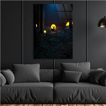 Dikey Doğa Temalı Cam Tablo 265