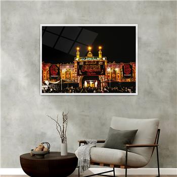 لوحة زجاجية ديني مع اطار ألمنيوم