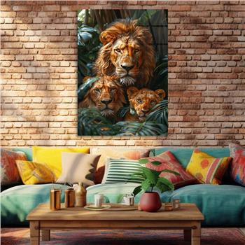 Dikey Doğa Temalı Cam Tablo 372