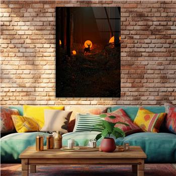 Dikey Doğa Temalı Cam Tablo 264