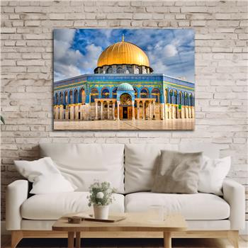 Yatay Dini Temalı Cam Tablo 162