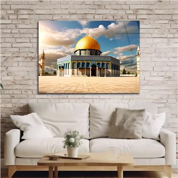 Yatay Dini Temalı Cam Tablo 173