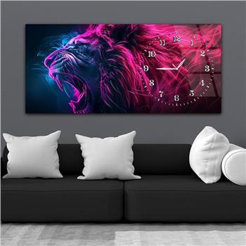 Yatay Saatli Yandan Sanat Temalı Cam Tablo 348