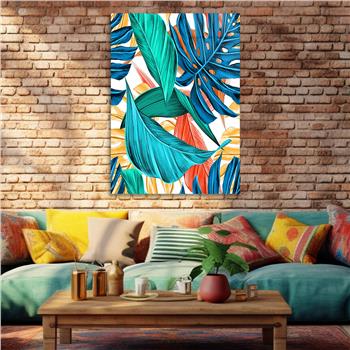 Dikey Sanat Temalı Cam Tablo 497