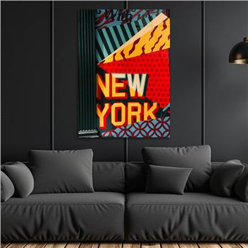 Dikey Sanat Temalı Cam Tablo 495