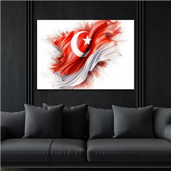 Yatay VatanTemalı Cam Tablo 122