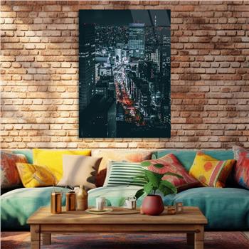 Dikey Doğa Temalı Cam Tablo 244