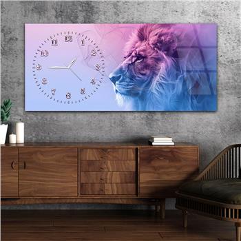 Yatay Saatli Yandan Sanat Temalı Cam Tablo 338