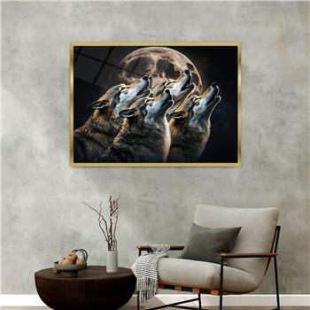 Aluminum-Framed National-Themed Tempered Glass Wall Art 030