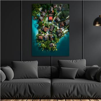 Dikey Doğa Temalı Cam Tablo 241