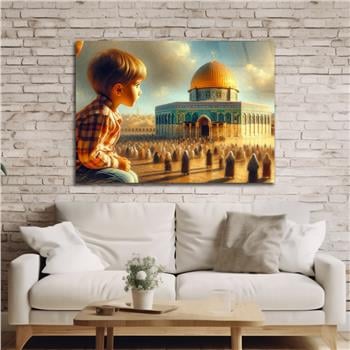 Yatay Dini Temalı Cam Tablo 177