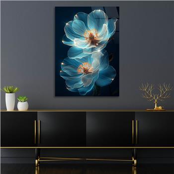 Dikey Sanat Temalı Cam Tablo 456