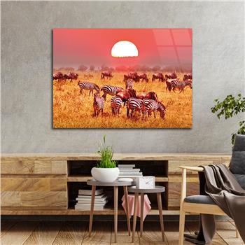 Thema Natur auf bedrucktem Glas