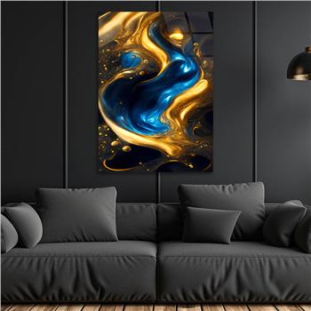 Dikey Sanat Temalı Cam Tablo 565