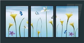 Alüminyum Çerçeveli Sanat Temalı 3lü Set MDF Tablo 0068