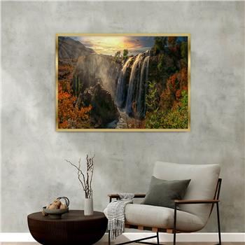 Aluminium Omlijste Natuur Thema Geharde Glasschilderij 131