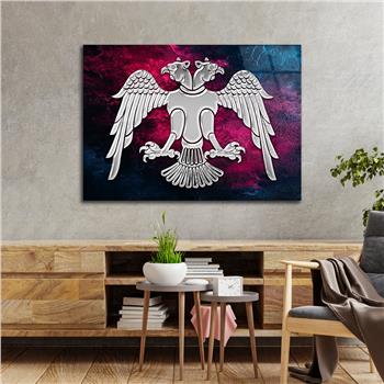 Yatay Vatan Temalı Cam Tablo 165