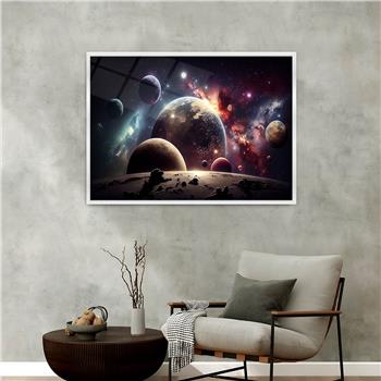 Aluminium Omlijste Natuur Thema Geharde Glasschilderij 037