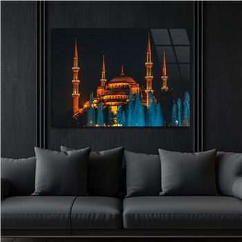 Yatay Dini Temalı Cam Tablo 212