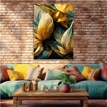 Dikey Sanat Temalı Cam Tablo 463