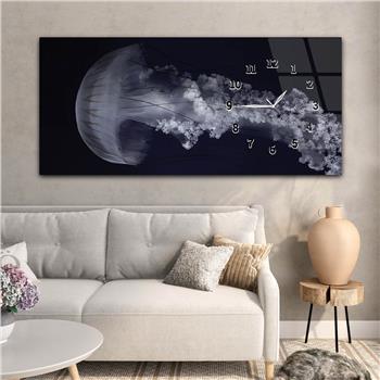 Horizontaal, Aan De Zijkant Voorzien Van Een Klok, Kunst en Natuur Thema Gehard Glasschilderij 220