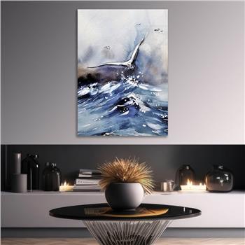 Dikey Sanat Temalı Cam Tablo 417