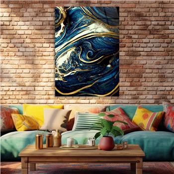 Dikey Sanat Temalı Cam Tablo 555