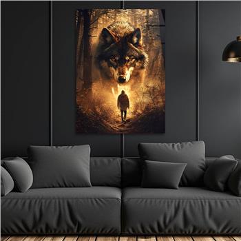 Dikey Doğa Temalı Cam Tablo 439