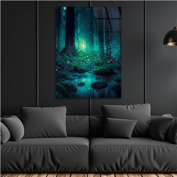 Dikey Sanat Temalı Cam Tablo 520