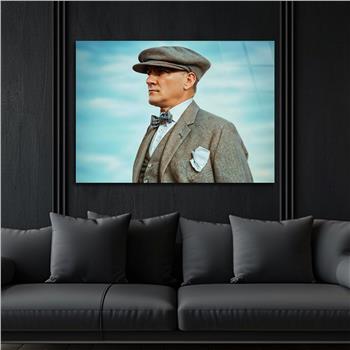 Yatay Vatan Temalı Cam Tablo 143