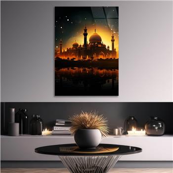 Dikey Dini Temalı Cam Tablo 282